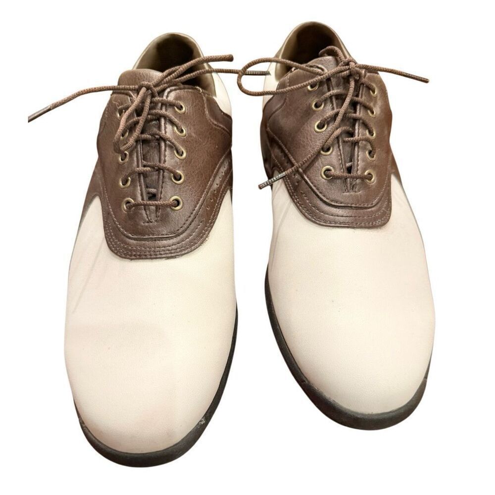 FootJoy GreenJoys Golf Cleats Sz. 12 Brown & White